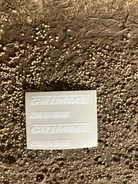 1:32 scale High quality vinyl 4 decals White Grimme harvester Cultivator farm machinery stickers 1:32 scale