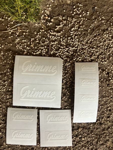 1:32 scale High quality vinyl 10 decals White Grimme harvester cultivator farm machinery stickers 1:32 scale