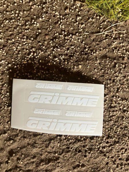 1:32 scale High quality vinyl 6 decals White Grimme harvester cultivator farm machinery stickers 1:32 scale