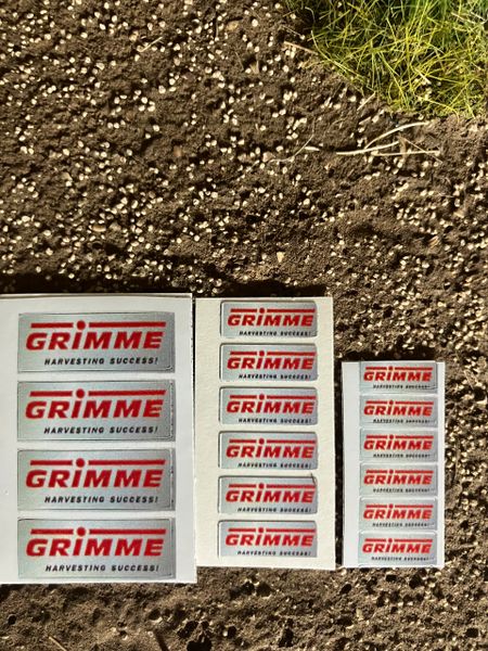 1:32 scale High quality vinyl 16 decals Grimme harvester cultivator farm machinery stickers 1:32 scale