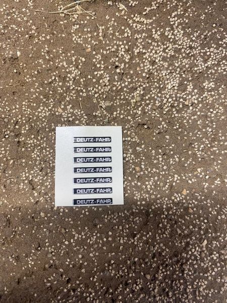 1:32 scale High quality vinyl pack 7 x Deutz Fahr tractor farm machinery decals
