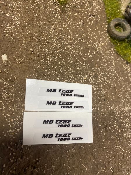 1:32 scale High quality vinyl pack 4 x MB Trac 1600 bonnet tractor farm machinery decals