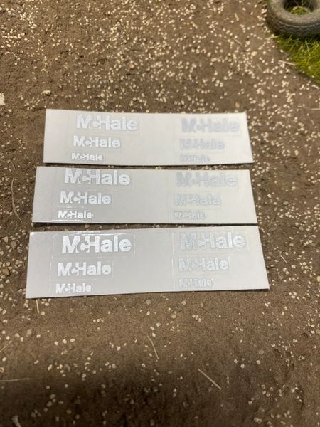 Mchale Baler farm machinery professional High quality vinyl huge pack 18 silver decals Bale farm machinery decals