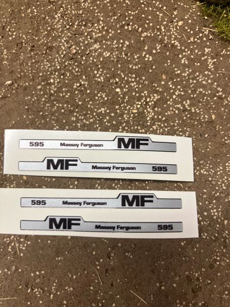 Massey Freguson 595 Tractor Professional pre cut bonnet decals 4 x 55mm High quality vinyl huge pack decals bonnet farm machinery decals