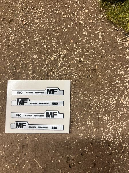 Massey Ferguson 590 Tractor pre cut professional decals 4 x 35mm High quality vinyl huge pack decals bonnet farm machinery decals 1:32 s