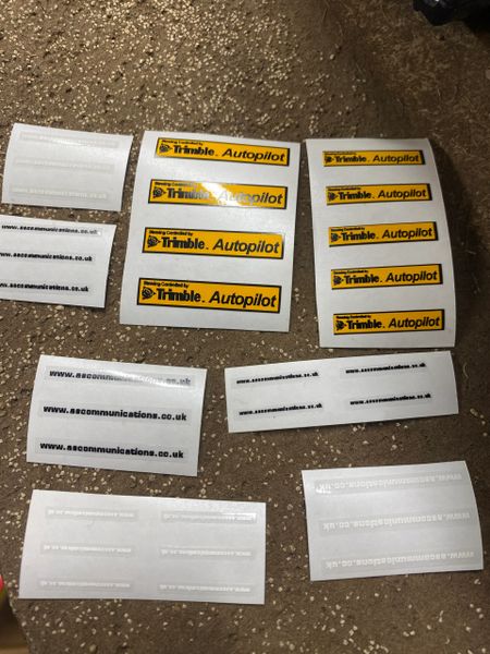 Trimble Autopilot AS Communications High quality vinyl huge pack decals Tractor farm machinery decals 1:32 scale