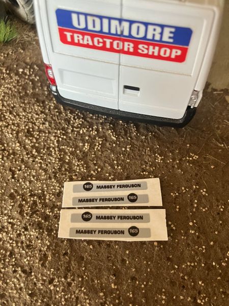 Massey Ferguson 165 Tractor x 4 Pre cut Professional Silver High quality vinyl pack decals Tractor bonnet farm machinery decals