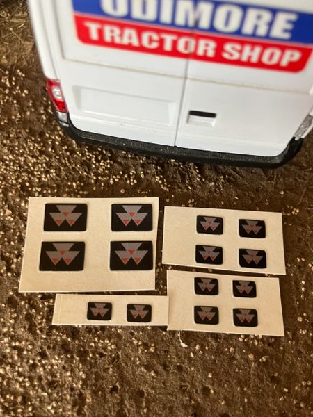 Massey Ferguson Tractor Logos x 14 Pre cut Professional Red Silver black High quality vinyl huge pack decals Tractor front grill bonnet farm machinery decals