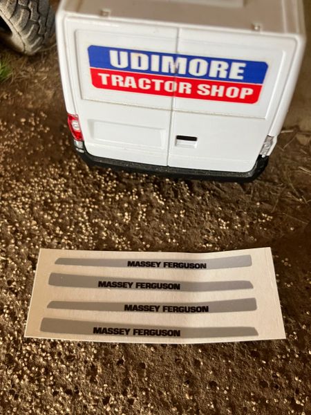 Massey Ferguson Tractor Farm Machinery 4 x 55mm Silver Black Professional pre cut High quality vinyl huge pack decals bonnet farm machinery decals