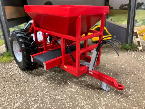 Hand made Scratch built Red 8 tonne Stonecart gravel trailer 1:32 scale