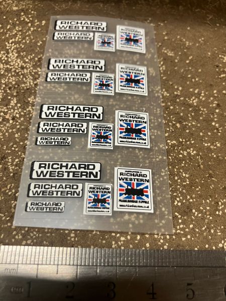 Richard Western trailer farm machinery decals x 20 High quality vinyl decal packs 1:32 scale stickers