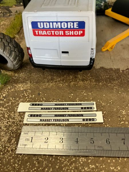 Massey Ferguson 6290 Tractor x 4 Pre cut Professional Silver High quality vinyl pack decals Tractor bonnet farm machinery decals