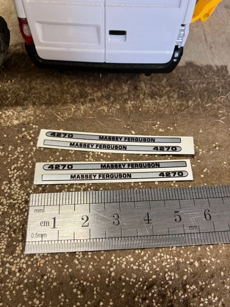 Massey Ferguson 4270 Tractor x 4 Pre cut Professional Silver High quality vinyl pack decals Tractor bonnet farm machinery decals