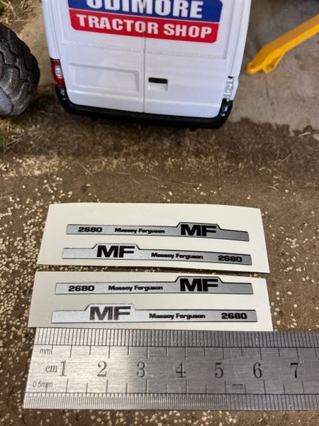 Massey Ferguson 2680 Tractor x 4 Pre cut Professional Silver High quality vinyl pack decals Tractor bonnet farm machinery decals