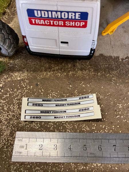 Massey Ferguson 2680 Tractor x 4 Pre cut Professional Silver High quality vinyl pack decals Tractor bonnet farm machinery decals