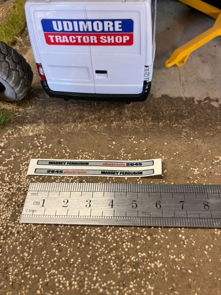 Massey Ferguson 2645 Electronic Tractor Pre cut Professional Silver High quality vinyl pack decals Tractor bonnet farm machinery decals