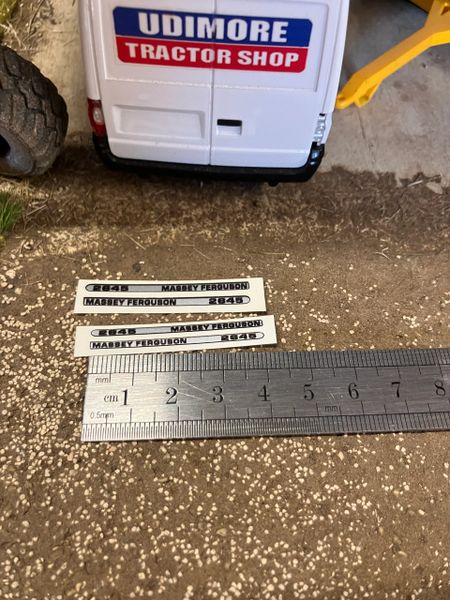 Massey Ferguson 2645 Tractor x 4 Pre cut Professional Silver High quality vinyl pack decals Tractor bonnet farm machinery decals