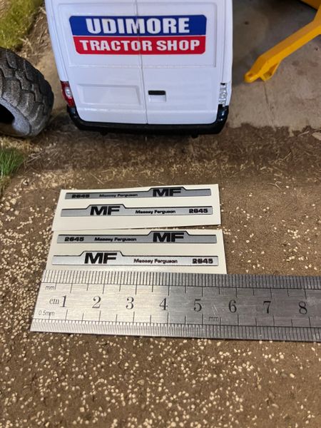 Massey Ferguson 2645 Tractor x 4 Pre cut Professional Silver High quality vinyl pack decals Tractor bonnet farm machinery decals