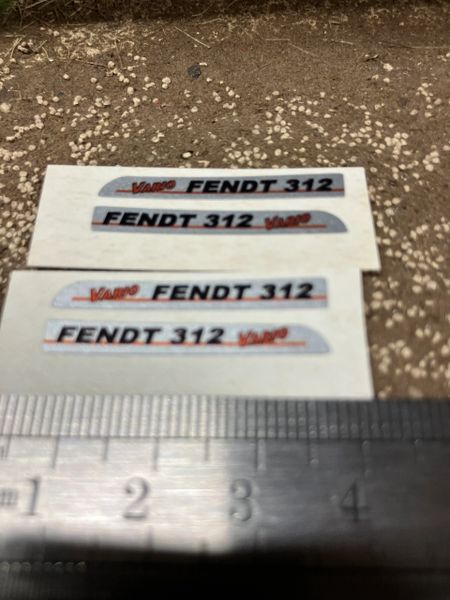Fendt 312 Tractor Silver black red decals Professional pre cut High quality vinyl farm machinery decals 1:32 scale