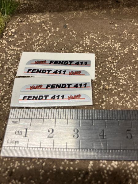 Fendt 411 Tractor Silver black red decals Professional pre cut High quality vinyl farm machinery decals 1:32 scale