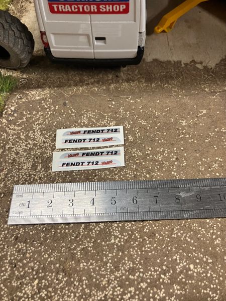Fendt 712 Tractor Silver black red decals Professional pre cut High quality vinyl farm machinery decals 1:32 scale