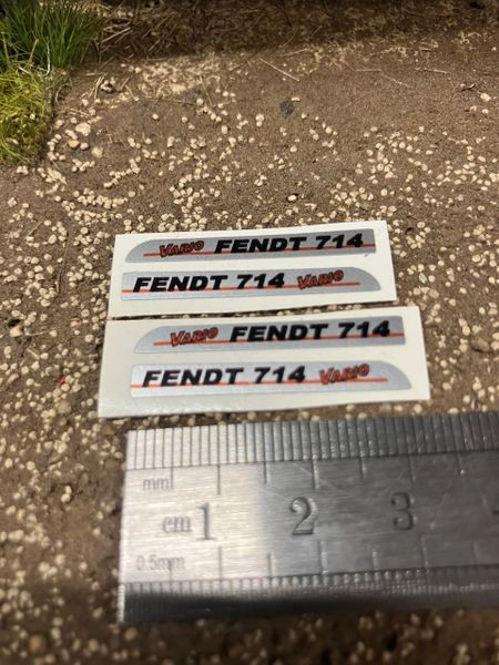 Fendt 714 Tractor Silver black red decals Professional pre cut High quality vinyl farm machinery decals 1:32 scale