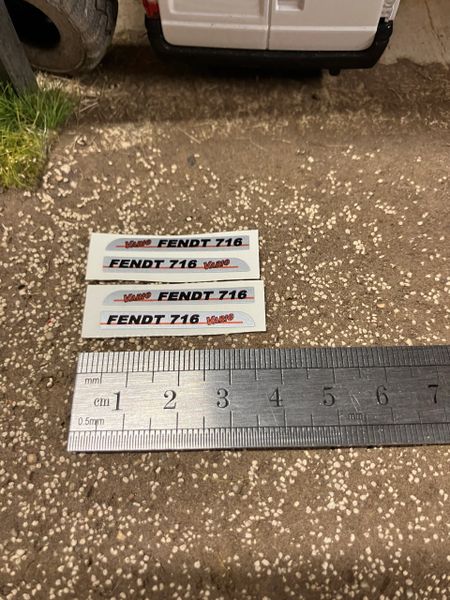 Fendt 716 Tractor Silver black red decals Professional pre cut High quality vinyl farm machinery decals 1:32 scale
