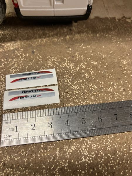 Fendt 718 Tractor Silver black red decals Professional pre cut High quality vinyl farm machinery decals 1:32 scale