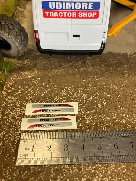 Fendt 720 Tractor Silver black red decals Professional pre cut High quality vinyl farm machinery decals 1:32 scale