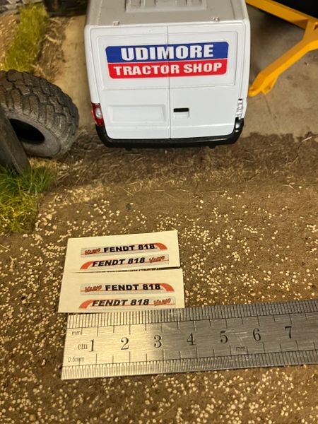 Fendt 818 Tractor Silver black red decals Professional pre cut High quality vinyl farm machinery decals 1:32 scale
