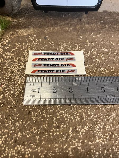 Fendt 818 Tractor Silver black red decals Professional pre cut High quality vinyl farm machinery decals 1:32 scale