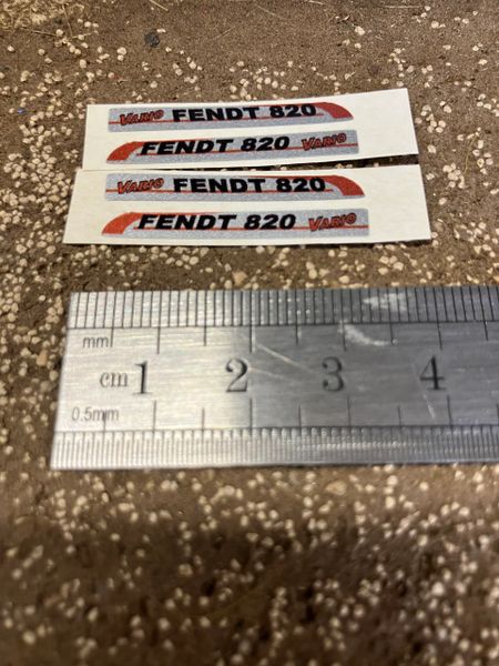 Fendt 820 Tractor Silver black red decals Professional pre cut High quality vinyl farm machinery decals 1:32 scale
