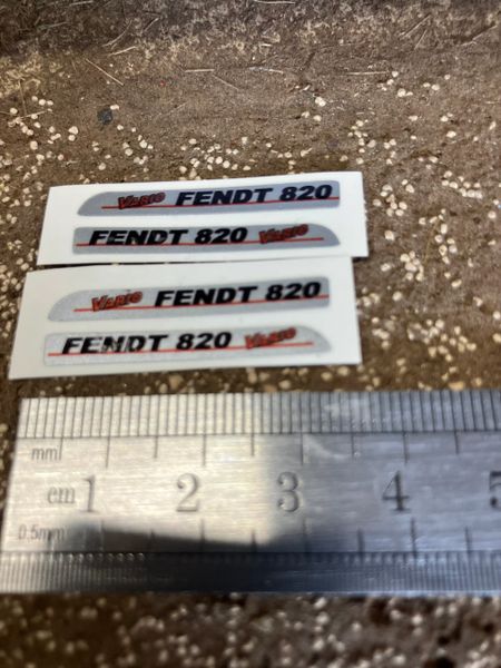 Fendt 820 Tractor Silver black red decals Professional pre cut High quality vinyl farm machinery decals 1:32 scale