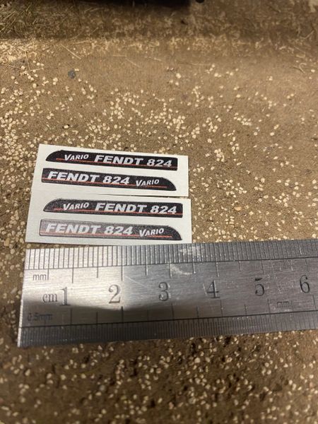 Fendt 824 Tractor black silver red decals Professional pre cut High quality vinyl farm machinery decals 1:32 scale