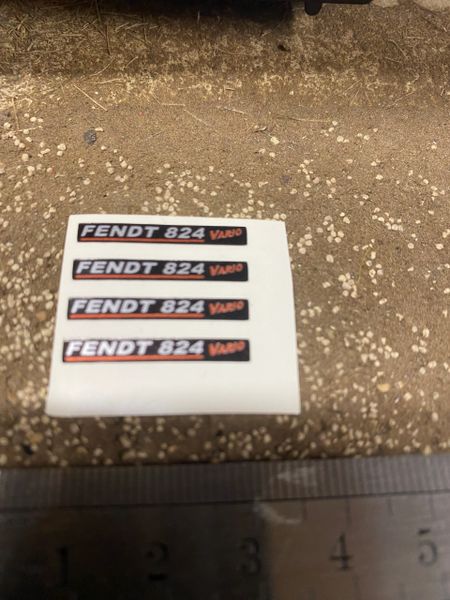 Fendt 824 Tractor black silver red decals Professional pre cut High quality vinyl farm machinery decals 1:32 scale