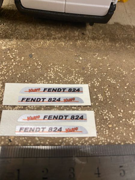 Fendt 824 Tractor silver black red decals Professional pre cut High quality vinyl farm machinery decals 1:32 scale