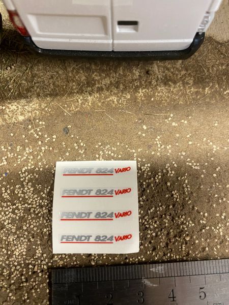 Fendt 824 Tractor silver red decals Professional pre cut High quality vinyl farm machinery decals 1:32 scale