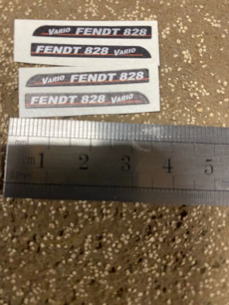 Fendt 828 Tractor black silver red decals Professional pre cut High quality vinyl farm machinery decals 1:32 scale