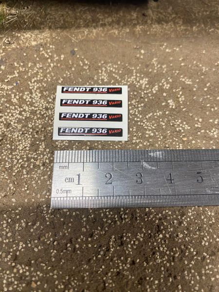 Fendt 936 Tractor black silver red decals Professional pre cut High quality vinyl farm machinery decals 1:32 scale