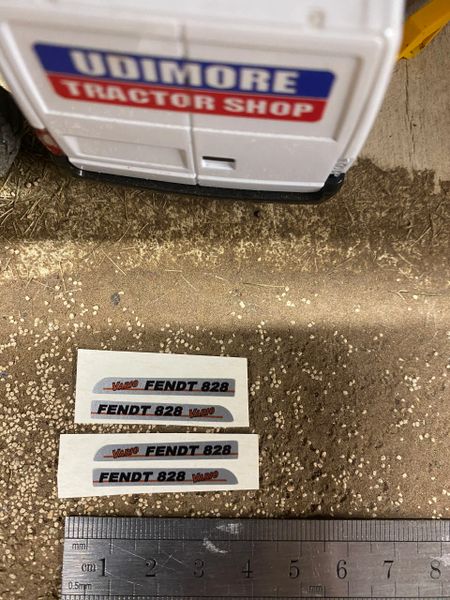 Fendt 828 Tractor silver black red decals Professional pre cut High quality vinyl farm machinery decals 1:32 scale