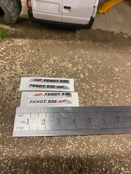 Fendt 930 Tractor silver black red decals Professional pre cut High quality vinyl farm machinery decals 1:32 scale