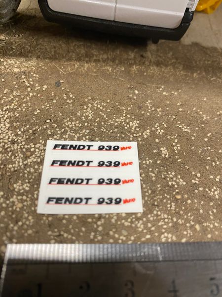 Fendt 939 Tractor black red decals Professional pre cut High quality vinyl farm machinery decals 1:32 scale