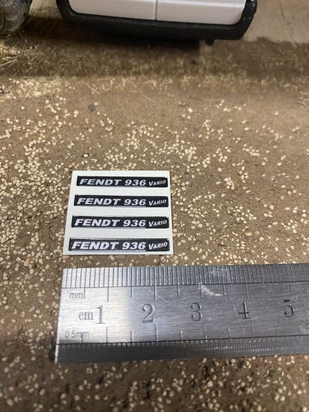 Fendt 936 Tractor black silver decals Professional pre cut High quality vinyl farm machinery decals 1:32 scale