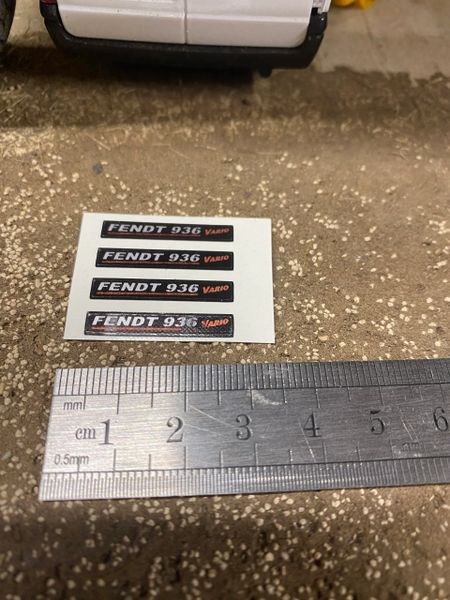 Fendt 936 Tractor black silver red decals Professional pre cut High quality vinyl farm machinery decals 1:32 scale