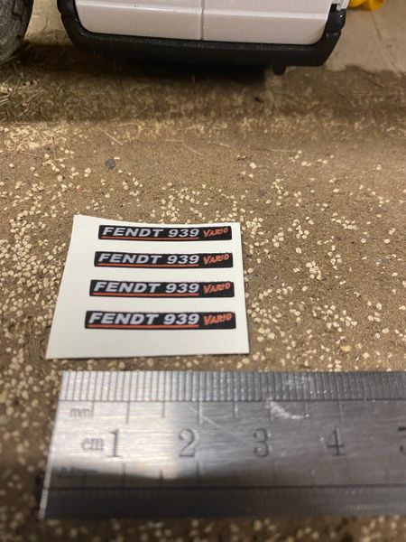 Fendt 939 Tractor black silver red decals Professional pre cut High quality vinyl farm machinery decals 1:32 scale