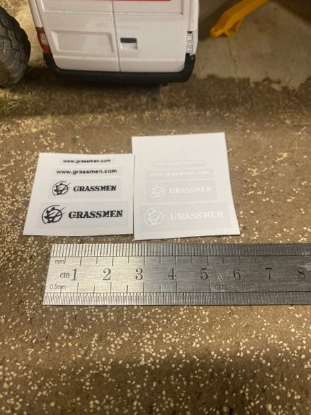Grassmen farm machinery tractor truck Professional Pre Cut High quality vinyl decal packs x 8 stickers 1:32 scale