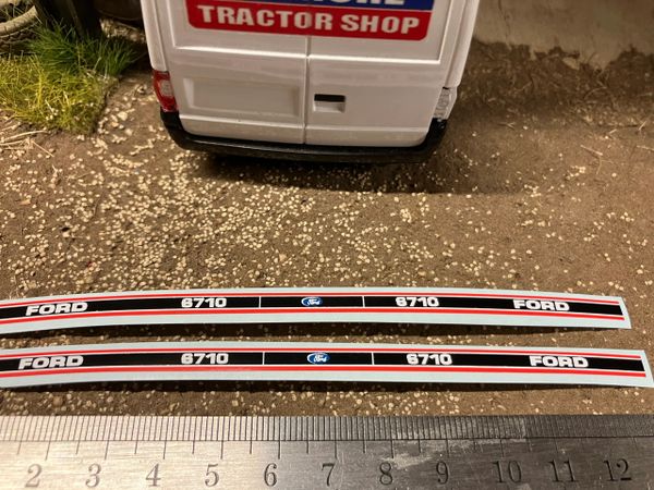 Ford 6710 mk 2 Tractor Professional pre cut High quality vinyl bonnet decals farm machinery Britains decals 1:32 scale