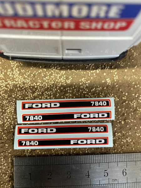 Ford 7840 Tractor 50mm Professional pre cut High quality vinyl bonnet decals farm machinery Britains decals 1:32 scale