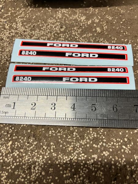 Ford 8240 Tractor 65mm Professional pre cut High quality vinyl bonnet decals farm machinery Britains decals 1:32 scale