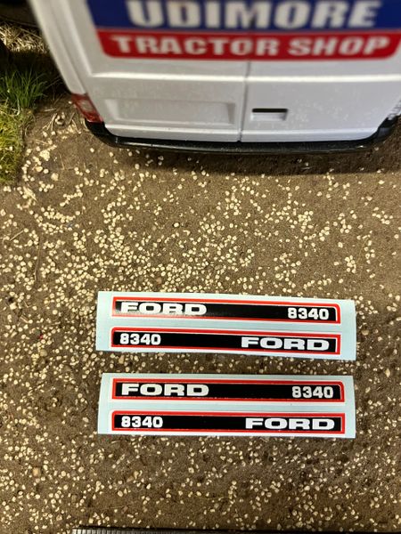 Ford 8340 Tractor 50mm Professional pre cut High quality vinyl bonnet decals farm machinery Britains decals 1:32 scale